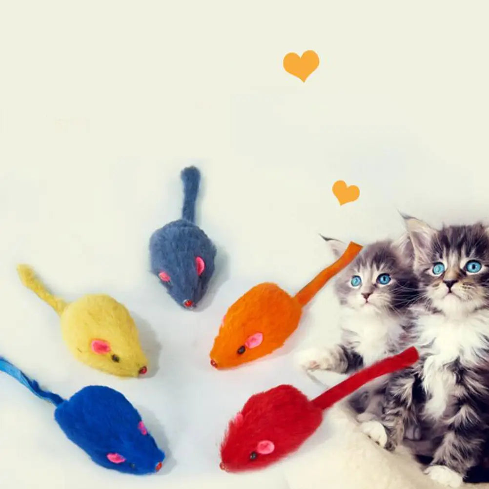 Cat Play Mice Artificial Mouse Shape Interactive Chew Resistant