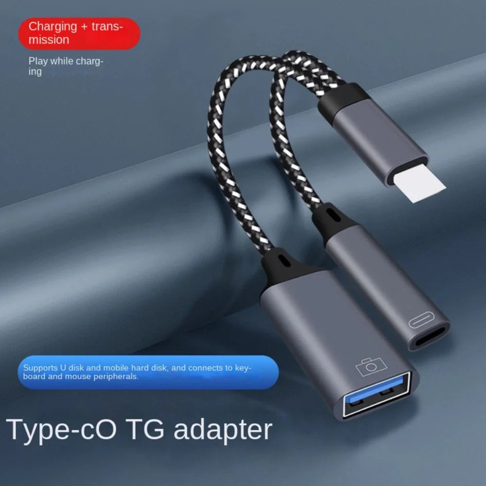 C 1 Type-c USB Adapter 3 0 Y Splitter OTG Cable Phone Converter Data Zpaxo