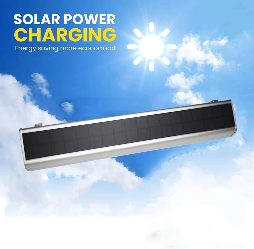 Billboard Solar Lights Motion Sensor 4 Working Mode Aluminum LED Sign Zpaxo