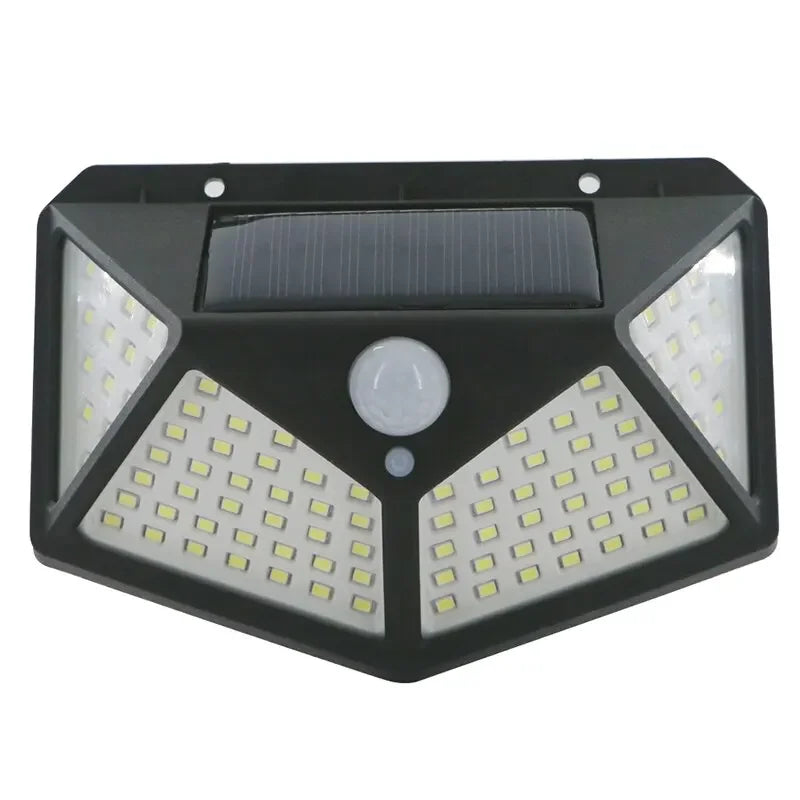100 LED Solar Wall Light Motion Sensor Outdoor IP65 Lamp