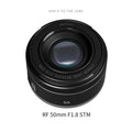 CMES65B Lens Hood Sunshade Replace ES-65B Camera Canon RF F1 8 STM F 1