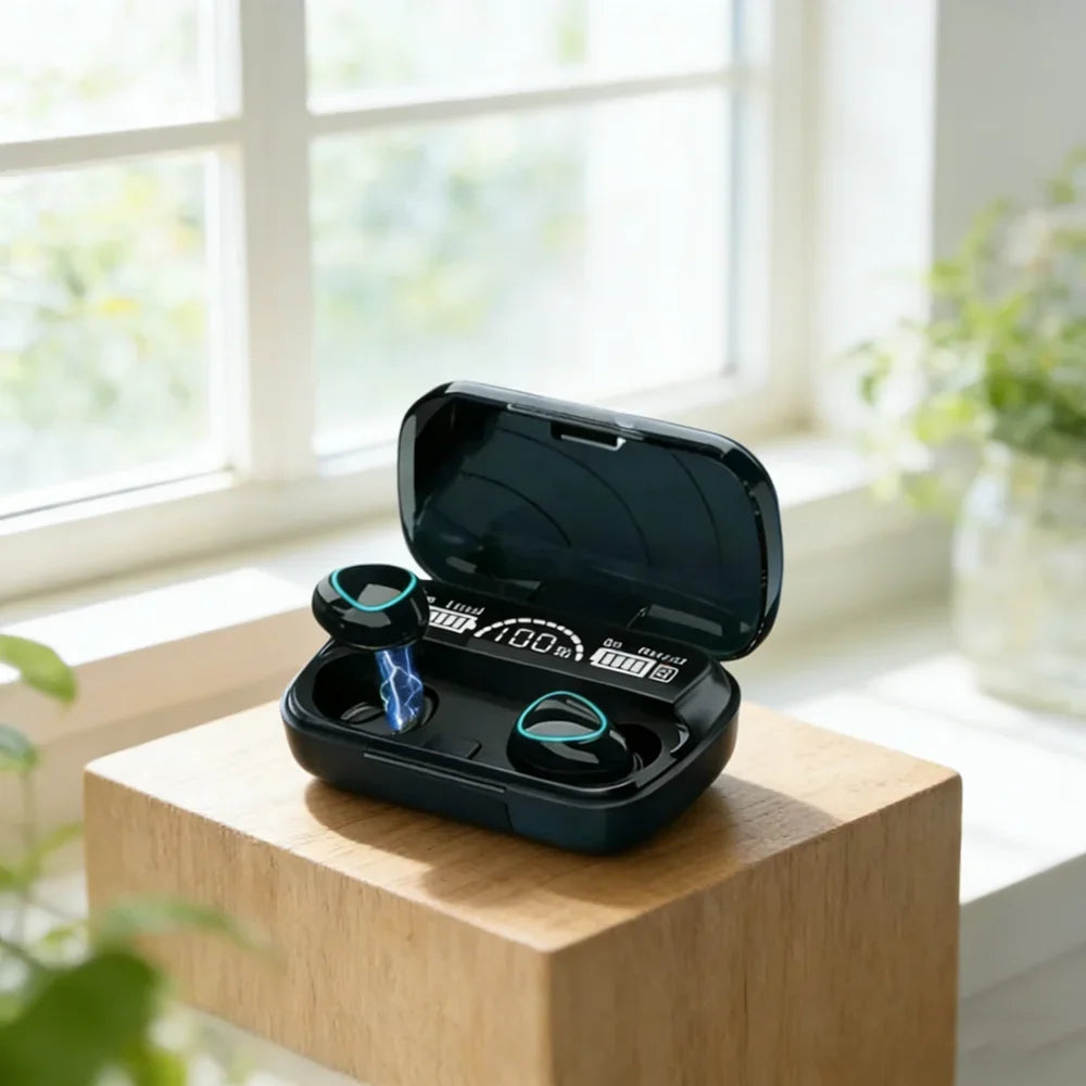 Bluetooth Headset M10 Hands-free LED Dispay Hifi Stereo Music