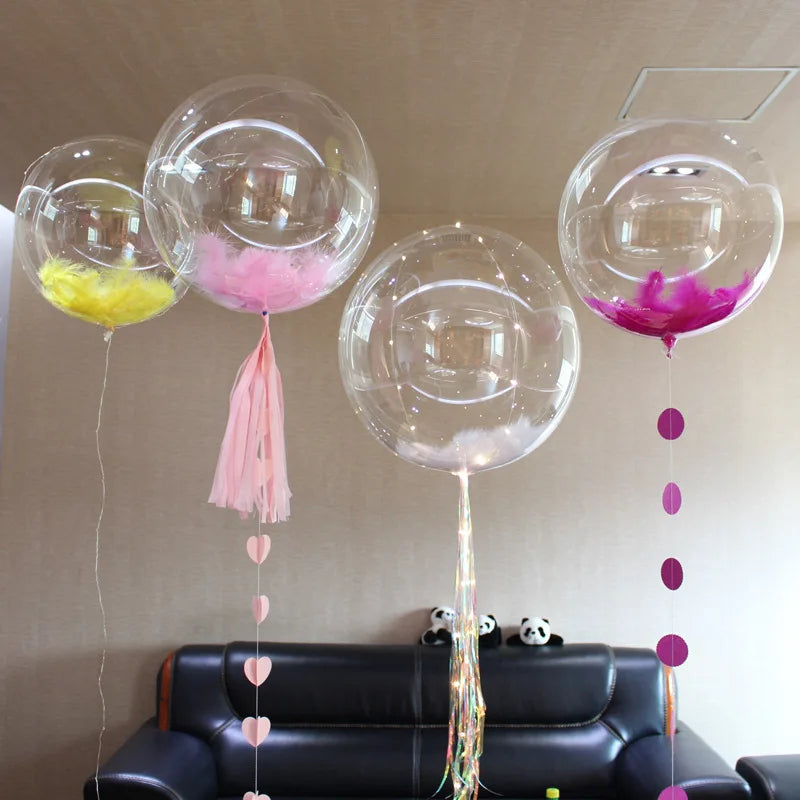 8 10 12 16 18 20 24 Inch Transparent Bobo Balloon Clear Bubble