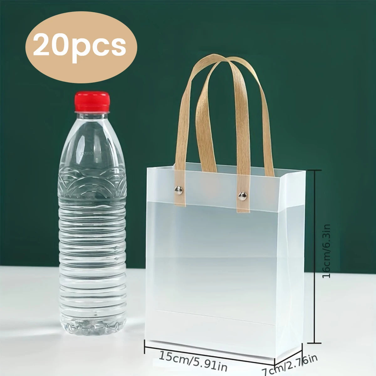 20-Pack Mini Tote Bags 6.3x5.9" – Party & Wedding Favor Bags