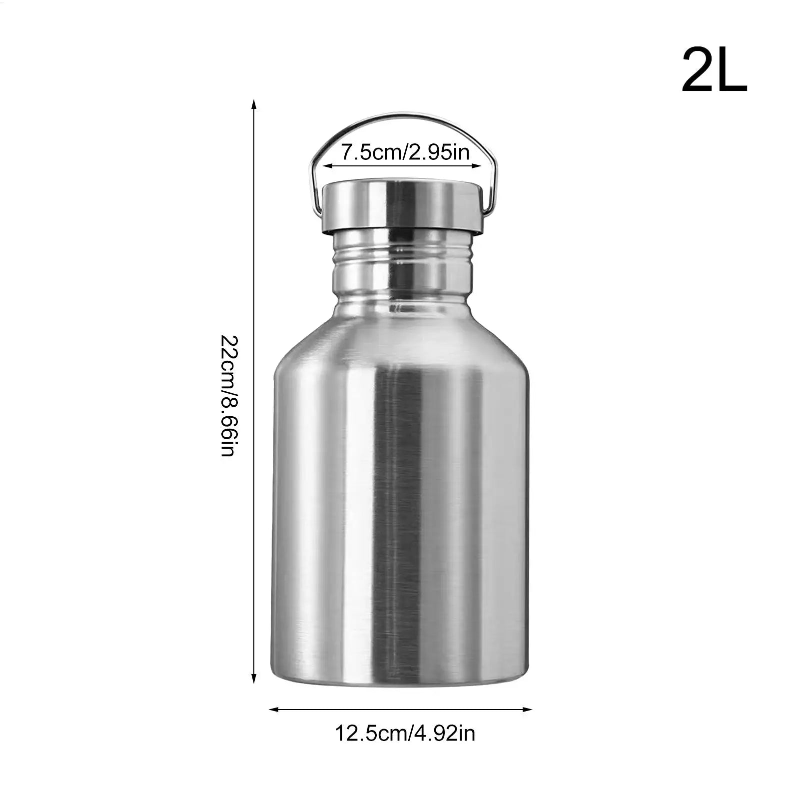 Non Insulated Stainless Steel Water Bottle Large Capacity Sports