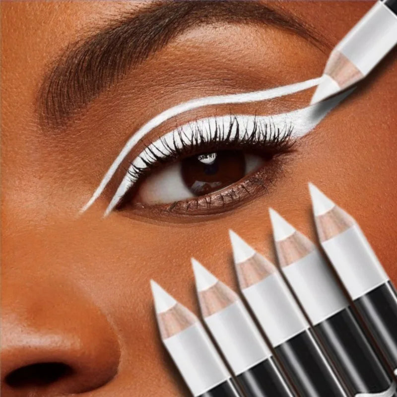 3pcs Fast Drying Matte White Eyeliner Pencil Smooth Waterproof Eyeliner Pen Long Lasting Eyelid Cosmetic Eyes Makeup Tools Zpaxo
