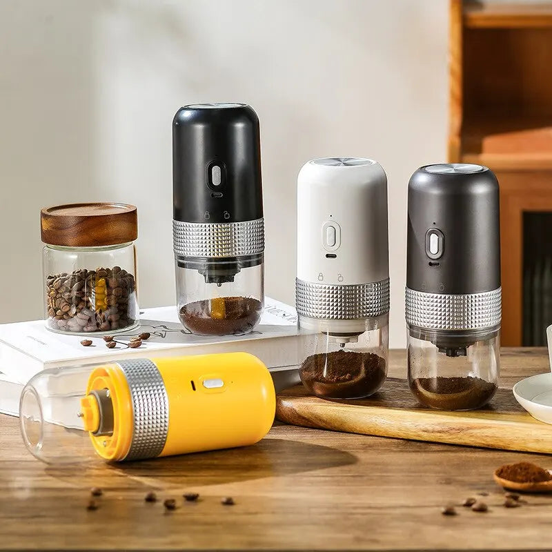 Electric Coffee Bean Grinder USB Charging Mini Coffee Bean Mill Grinder Espresso Spice Grinder for Kitchen Zpaxo