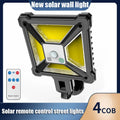 Outdoor Solar Street Lights with Sensor 168 LEDs Large Lighting Range Wall Light Solar Powered Yard Lighting Zpaxo 4COB -With Control China Mainland