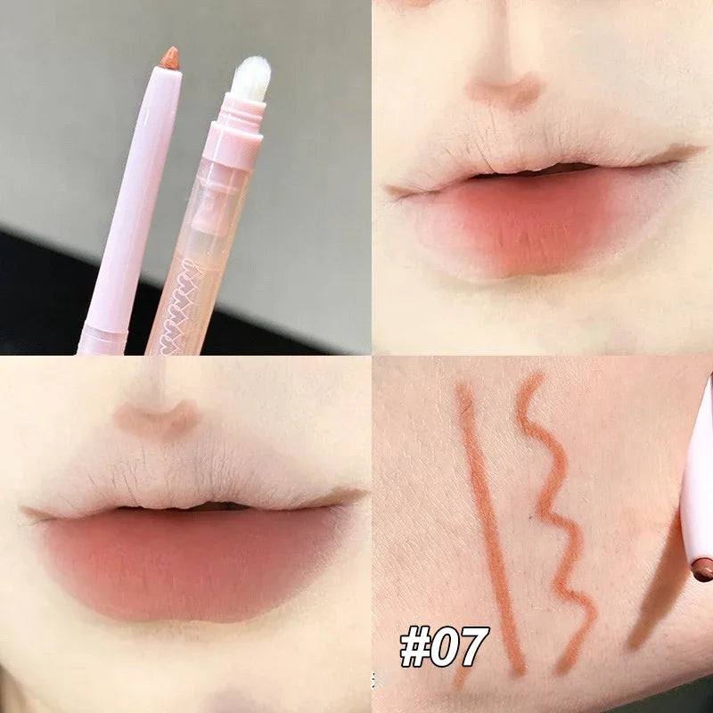 8 Colors Double Headed Lip Liner Waterproof Matte Lipstick Pencil Zpaxo 07