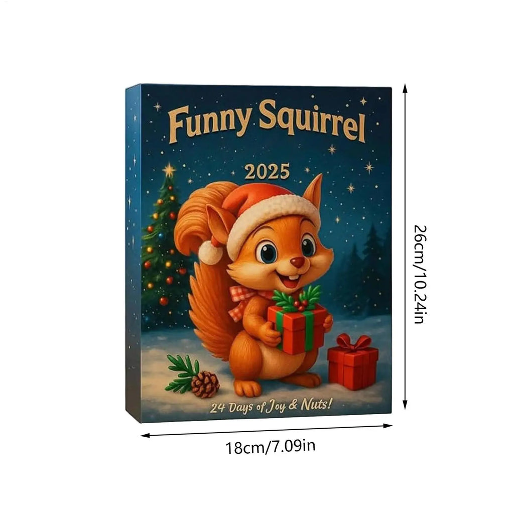 Christmas Advent Calendar 2025 Squirrel Themed 2D Acrylic Ornaments