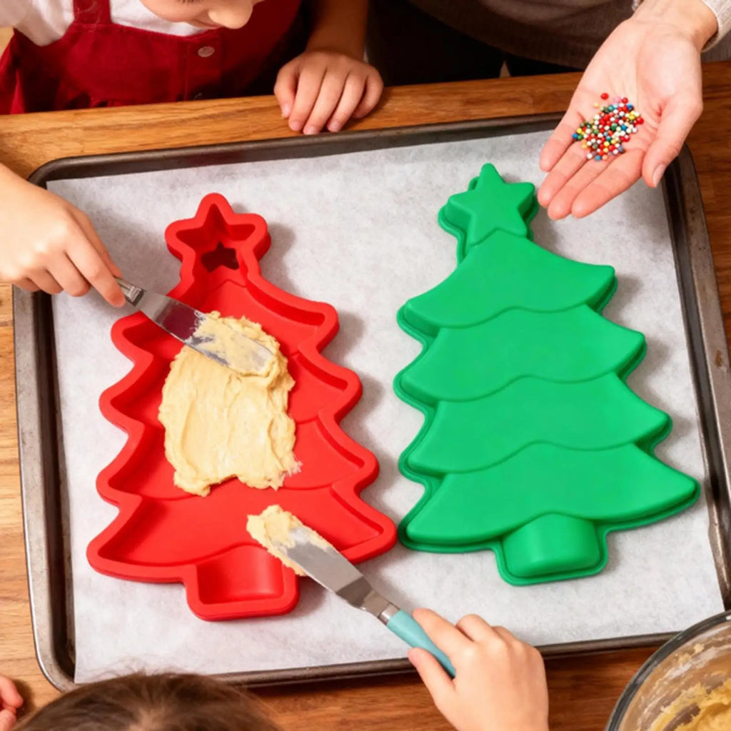 Christmas Tree Cake Pan Food Grade Flexible Holiday Moulds Chocolate