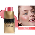 Golden lustrous blush stick with a contour stick, featuring a blend of bronze powder and blush, a facial contour pen Zpaxo 03