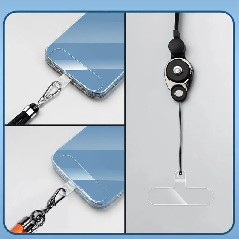 Transparent Phone Lanyard Patch Card | TPU Strap Connector