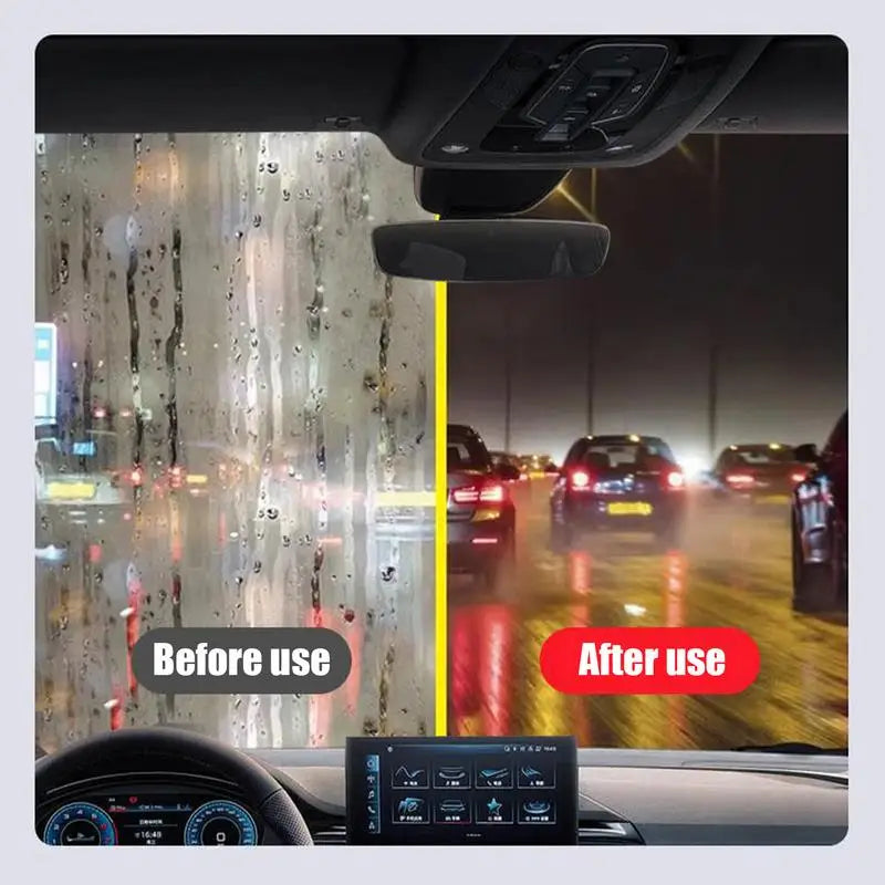 60/120ml Car Glass Glossy Powerful Car Windshield Cleaner Oil Film Remover Auto Window Glass Cleaning Brush Removes Dirt Wiping Zpaxo