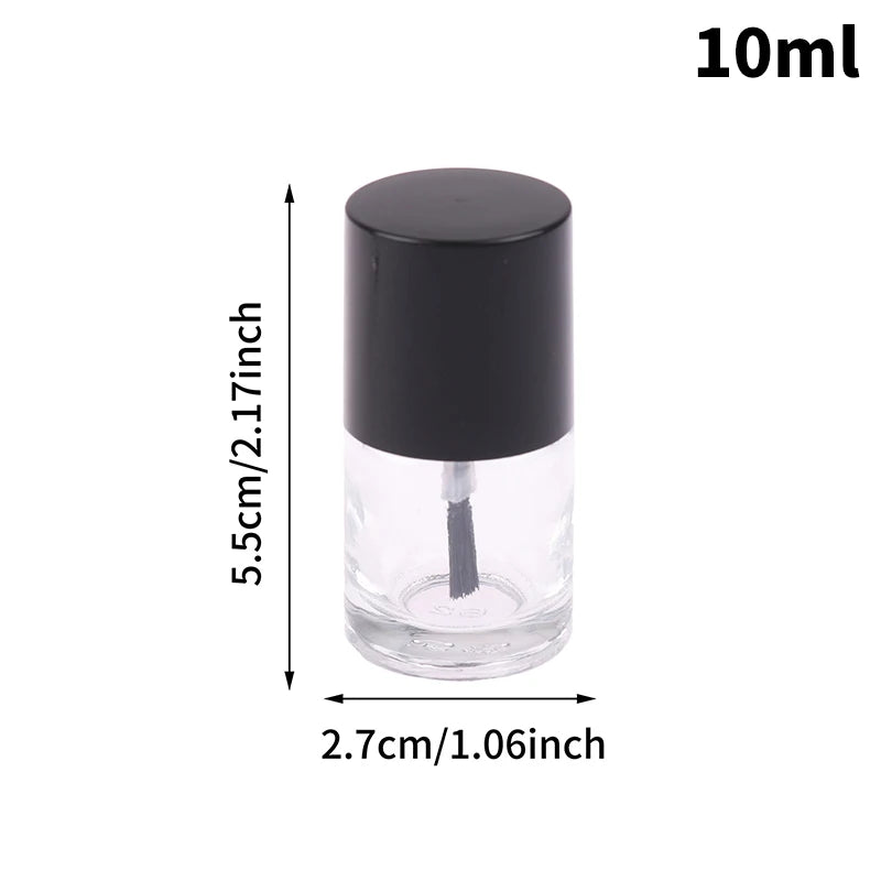 5 10 Empty Nail Polish Bottle Cosmetic Containers Glass Bottles Brush Zpaxo 10ML