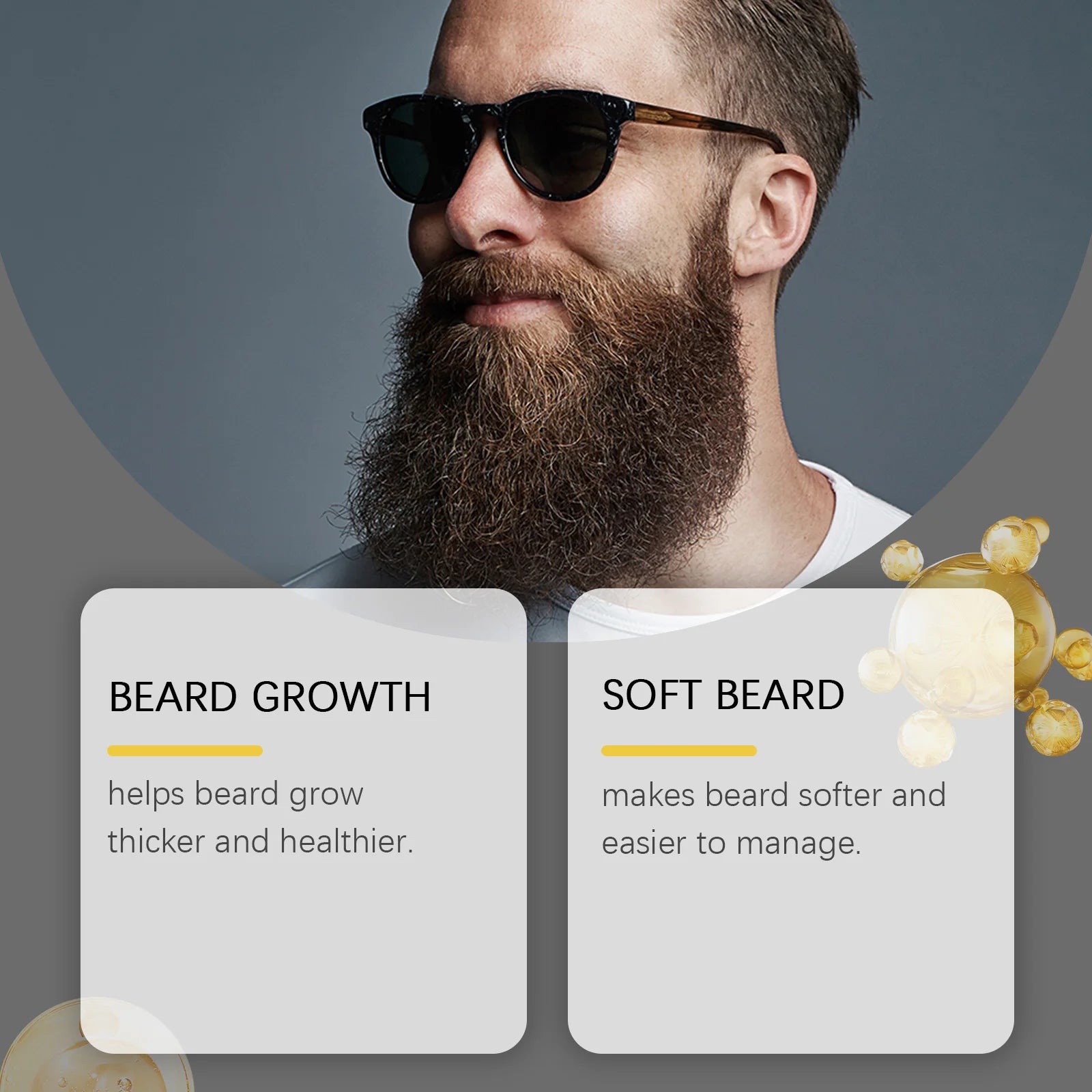 WEST MONTH Beard Thickening Oil + Roller Ball | Men's Grooming Beard Care Oil Zpaxo
