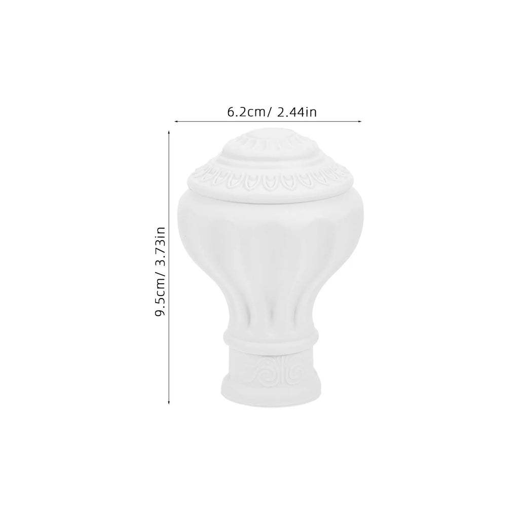 Curtain Rod End Plastic Decorative Finials Roman Drapery Window