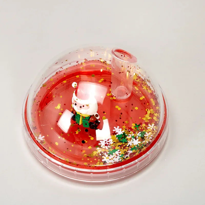 Christmas Double-Layer Straw Cup – Micro Landscape Holiday Mug Holiday Drinkware Zpaxo