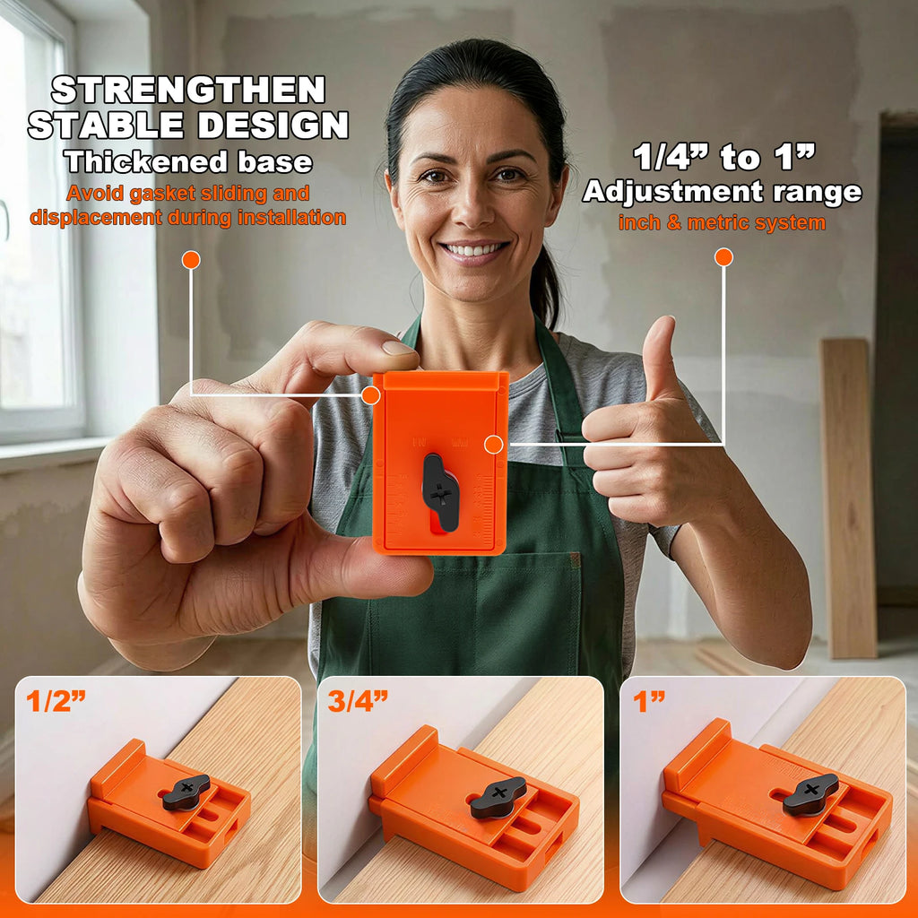 20pcs Flooring Spacers 1/4" to 1" (6-25mm) Adjustable Gap Stable Wide-Base Design Professional Laminate Wood & Vinyl Plank Floor Zpaxo