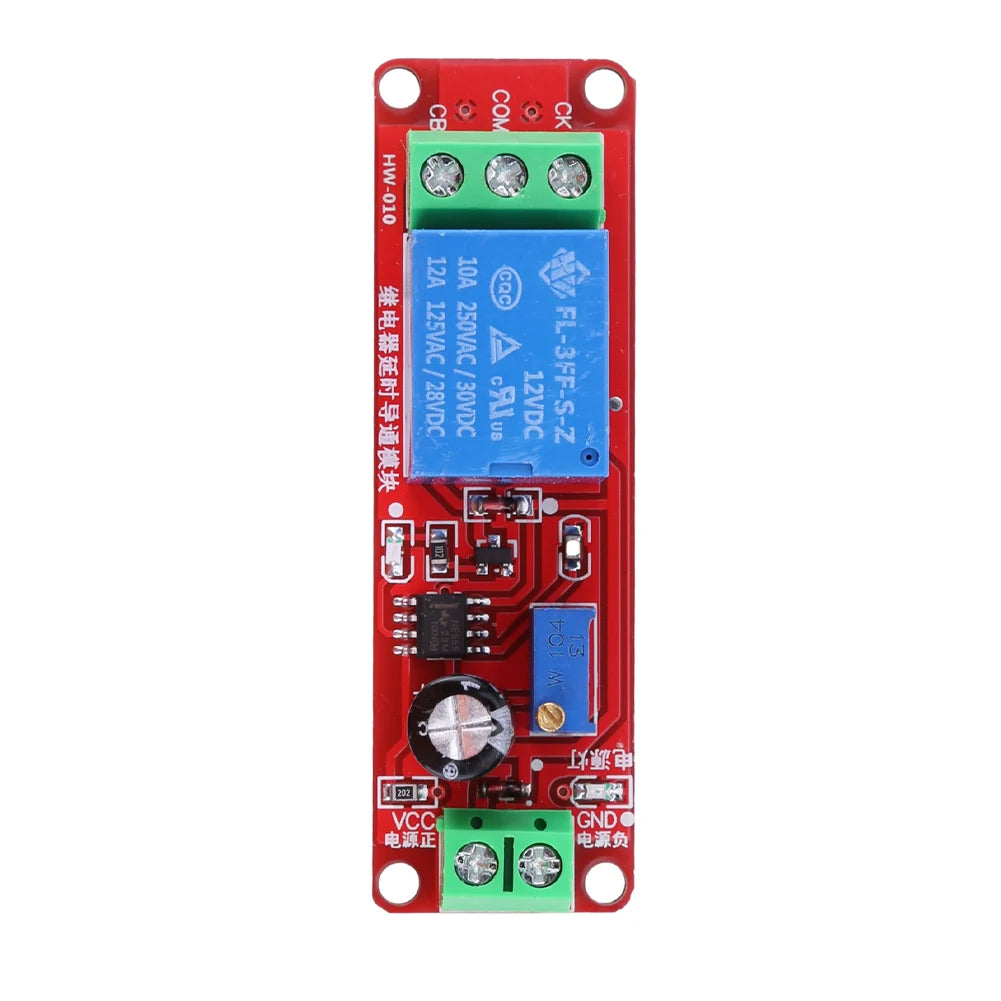 NE555 Monostable Switch Delay Board 0~10S Delay Timer Switch Adjustable Module Pulse Generation Duty Cycle Electronic Components Zpaxo 12V