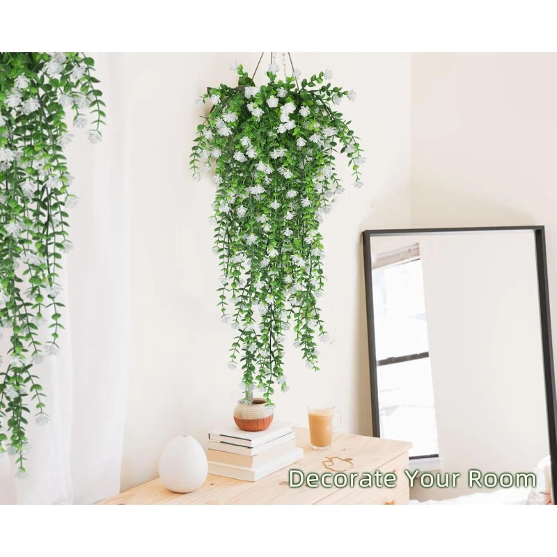 3-Pack Artificial Eucalyptus Garland – Faux Hanging Vine