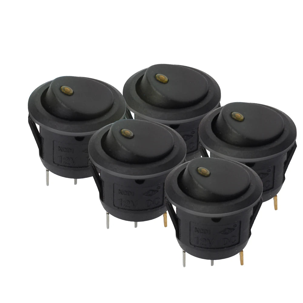Luminescence Toggle Switches Waterproof 12V OFF LED Light Round