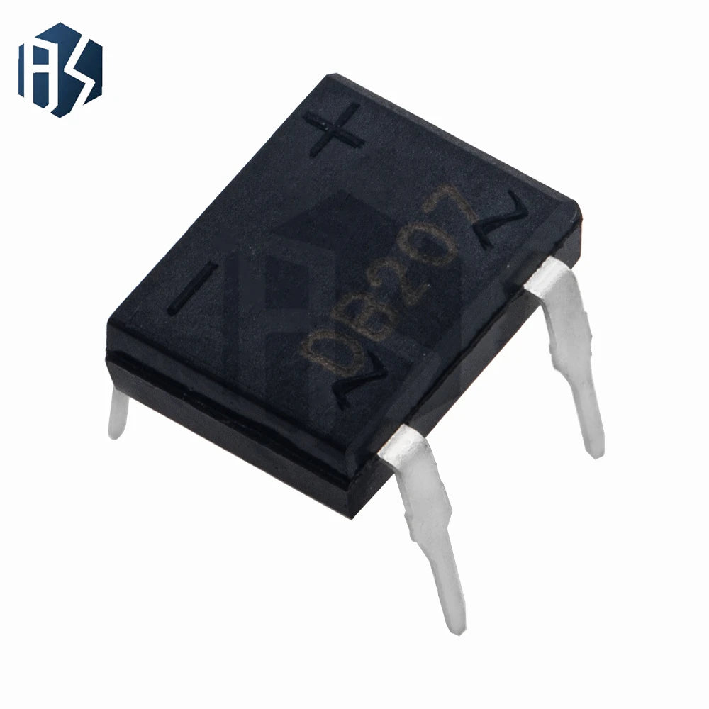 10pcs/lot diode bridge retifica DB207 DIP-4 DB207S DIP4 2A 1000V power diode rectifier 1000v electronic components Zpaxo