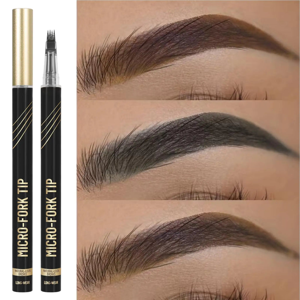 1PC Waterproof Eyebrow Pen - 4 Split Head, Wild Eyebrows, Lasting Without Smudging, Makeup for Beginners ,Liquid Eyebrow Pen Zpaxo