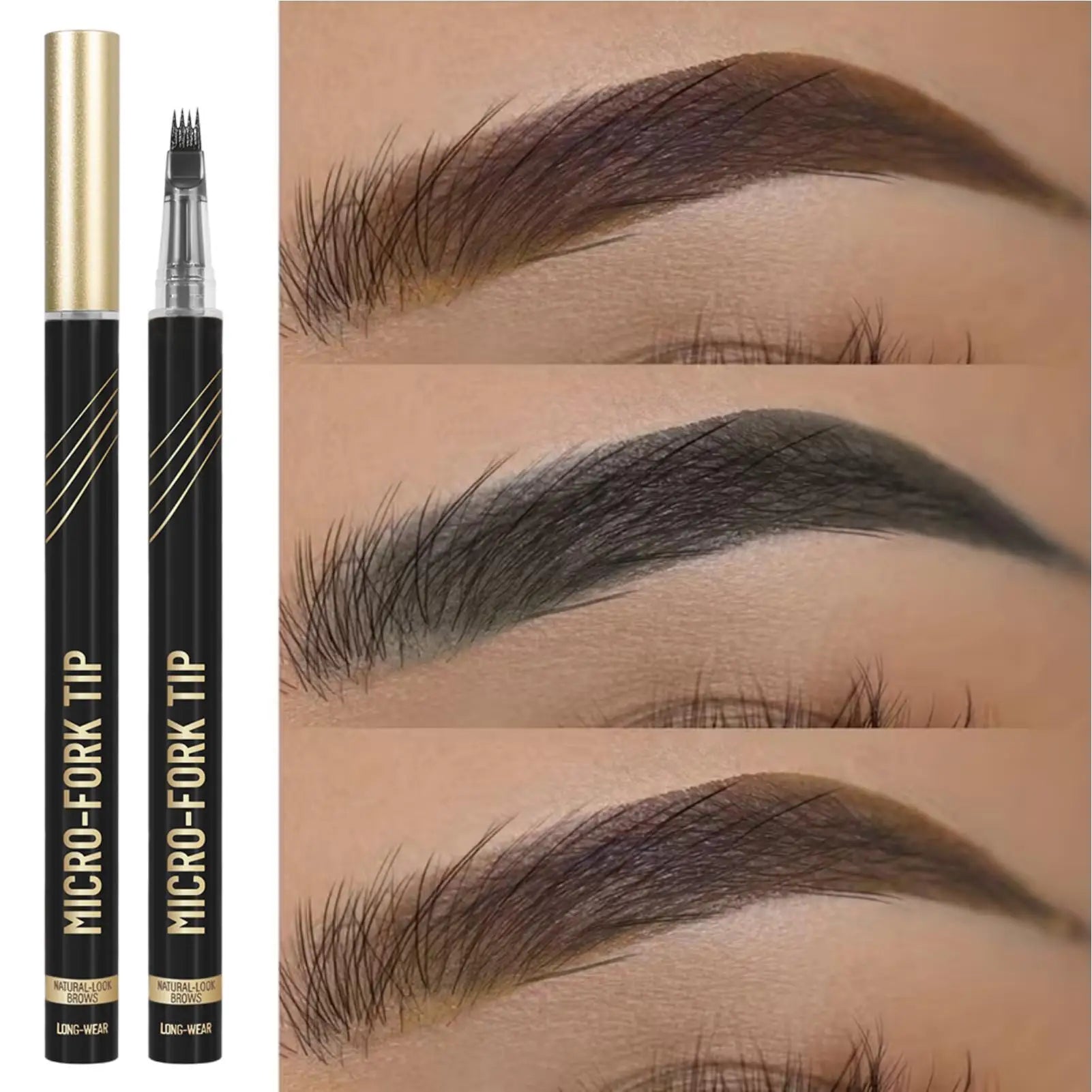 1PC Waterproof Eyebrow Pen - 4 Split Head, Wild Eyebrows, Lasting Without Smudging, Makeup for Beginners ,Liquid Eyebrow Pen Zpaxo