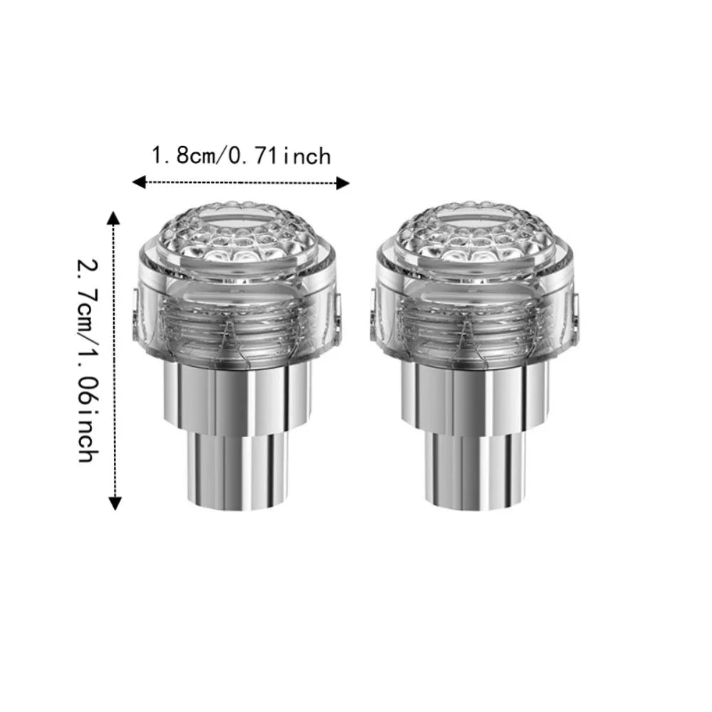 Waterproof Tire Valve Caps Light Single Seven Colors Motion Sensor Zpaxo