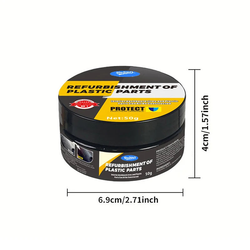 Automotive Plastic Restore Wax – Scratch Polish & UV Protection