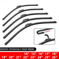 Universal Frameless Wiper Blades Soft Rubber Hook Mount Car Zpaxo 18inch