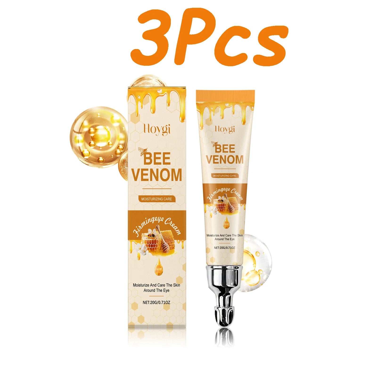 Hoygi Bee Venom Eye Cream – Anti-Aging, Dark Circles & Firming Anti-Aging Eye Cream Zpaxo 3 x 20g Boxed