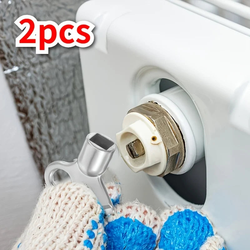 2 Universal Radiator Bleed Valve Keys Release Air Home Heating Pipe