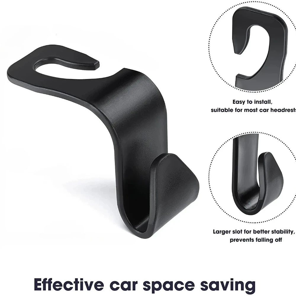 1 2 Hooks Bags Car Clips Front Seat Headrest Organizer Holder Auto