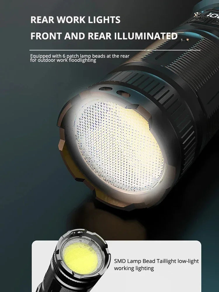 ESMARTER Zoomable LED Tactical Flashlight USB-C Rechargeable