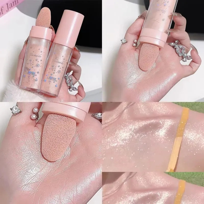 3Colors Glitter Powder Highlighter Makeup Body Brighten Natural Face