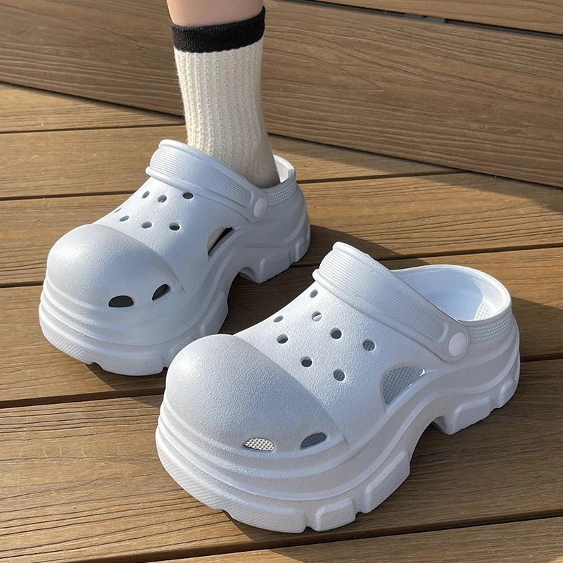 SHAJI Ladies Cloud Clogs Summer Platform Non Slip Sandals Fashion