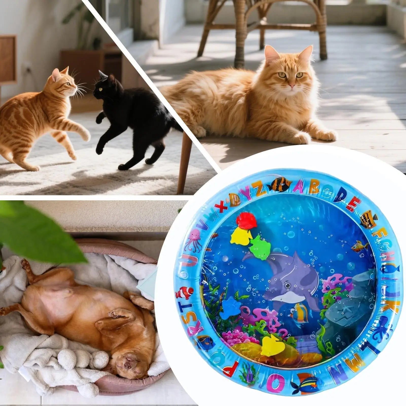 Pet Water Sensory Play Mat Cats Dogs Thickened Cooling Pad