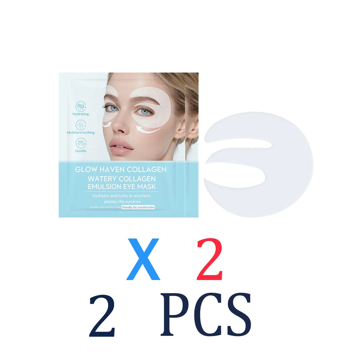 Vitamin C Collagen Under Eye Patches Hydrating Eye Mask for Puffiness Overnight Recovery Anti-Aging Eye Care Deep Moisturizing Zpaxo 2 Pcs