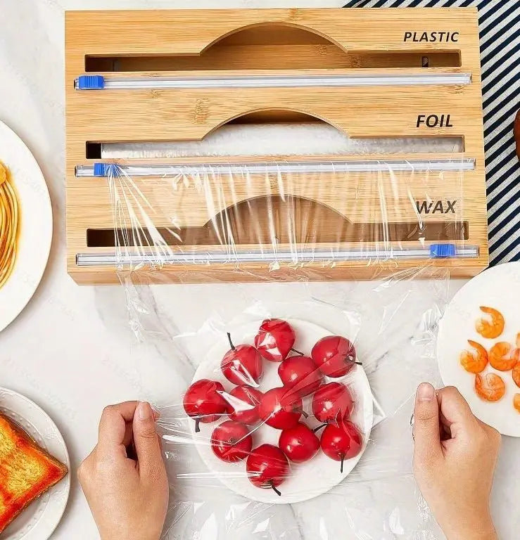 Adhesive Plastic Wrap Dispensers Foil Film Cutter Replacements Food
