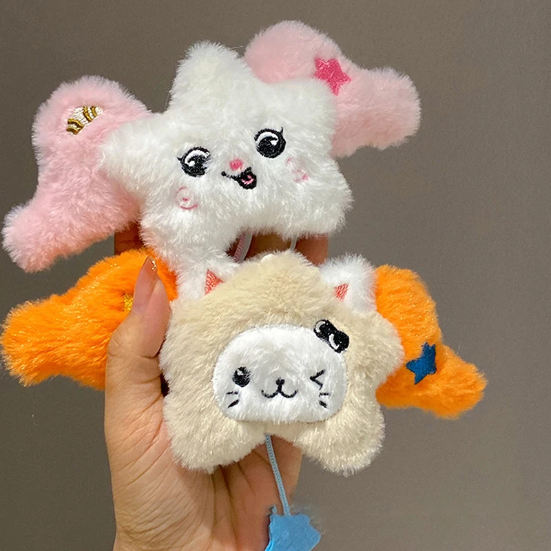 Star Wings Pendant Keychain Cartoon Fashion Cute Doll Plush Accessory Zpaxo