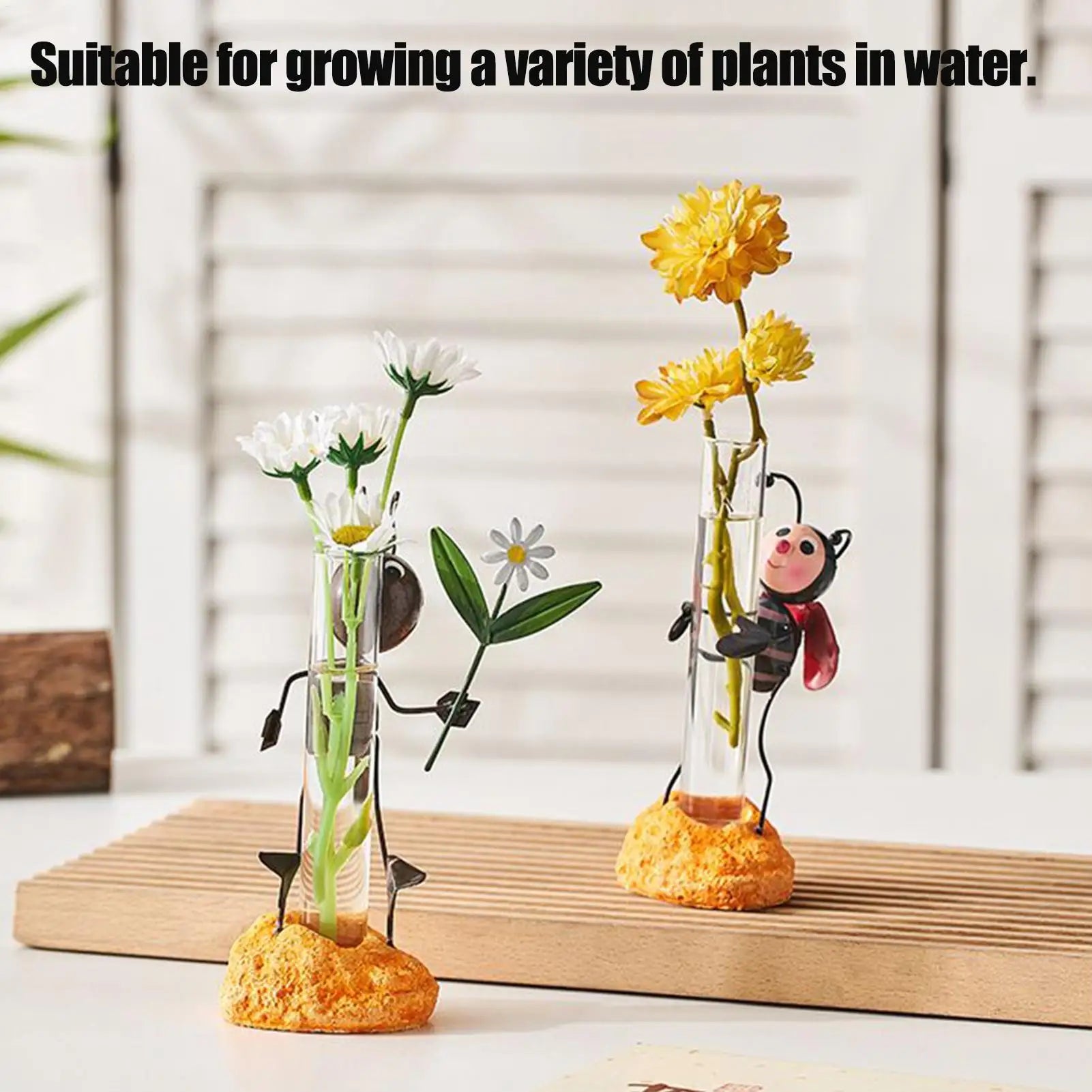 Sculptures Ants Figurine Hydroponic Plants Container Metal Lawn