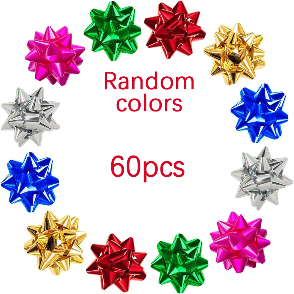 Star Ribbon Bows 30/60pcs – Gift Wrapping & Party Decoration