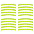 Decorative Strips Car Hub Reflective Sticker Motorcycle Wheel Sticker Safety Warning Sticker Tire Rim Reflective Stripes Zpaxo Green