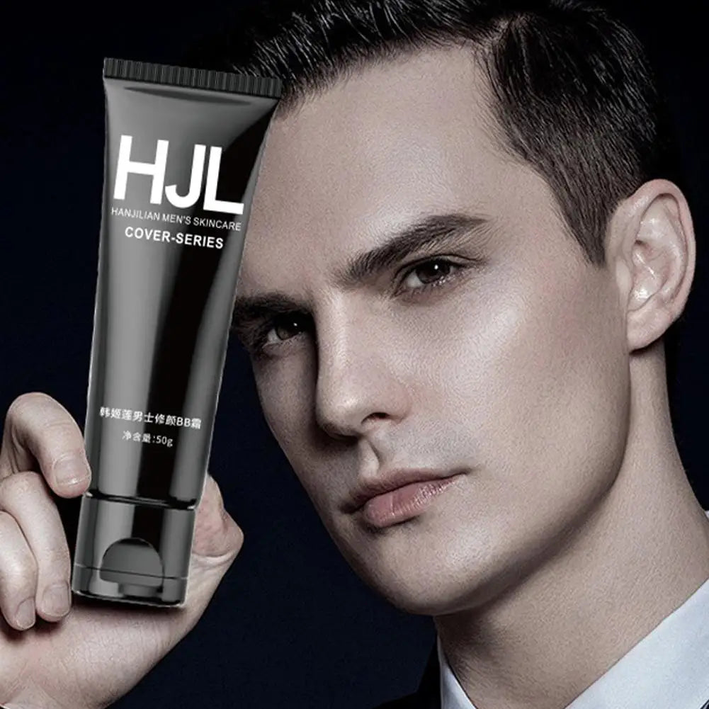 1/2/3PCS Men BB Cream Whitening Oil-control Concealer Easy to Wear Natural Brighten Whitening Face Foundation Zpaxo