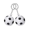 White Soccer Keychains Accessory Mini Stress Ball Sports School Zpaxo 2pcs with ring