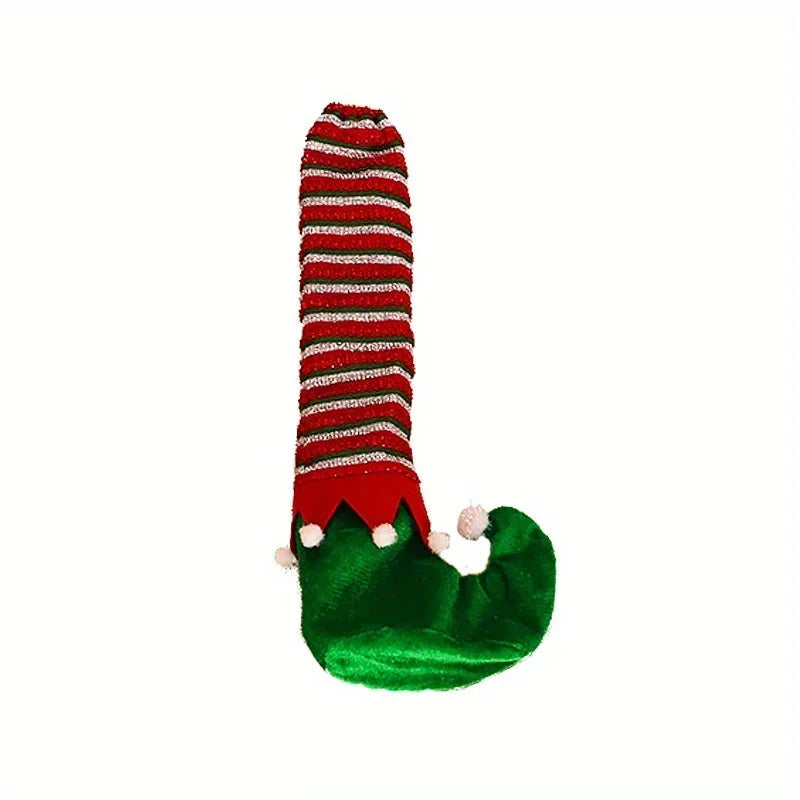 Christmas Striped Elf Table Leg Covers – Holiday Chair Decor Holiday Table Decor Zpaxo green 1pc