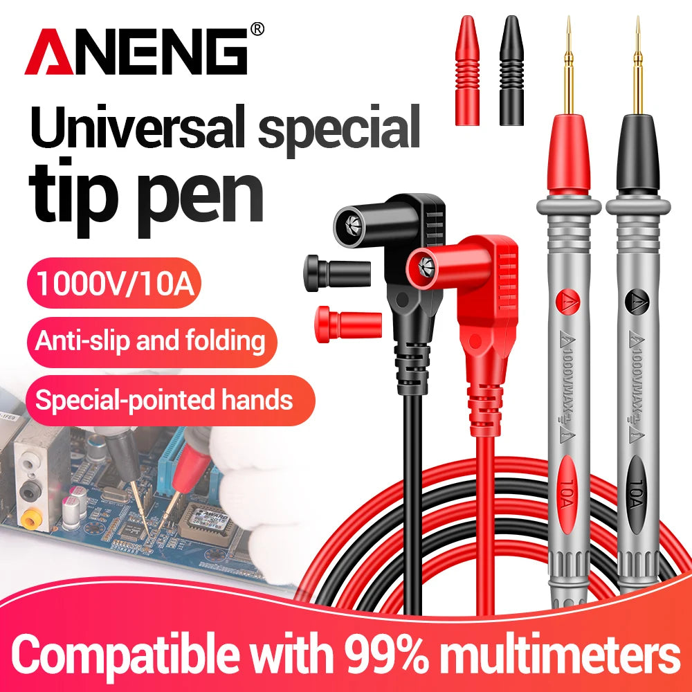ANENG PT1005B 10A Test Lead Needle Pin Wire Pen Cable Current