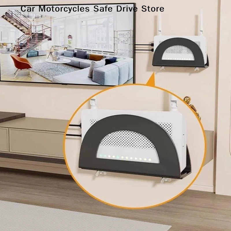 M1Pcs Wall Mounted Router Storage Box Wifi Device Bracket Placement